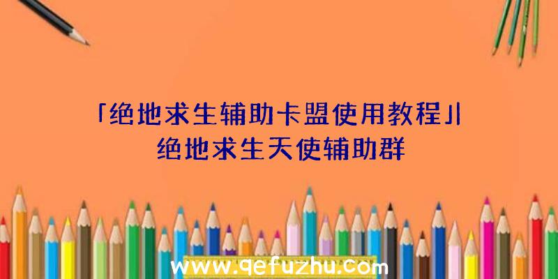 「绝地求生辅助卡盟使用教程」|绝地求生天使辅助群